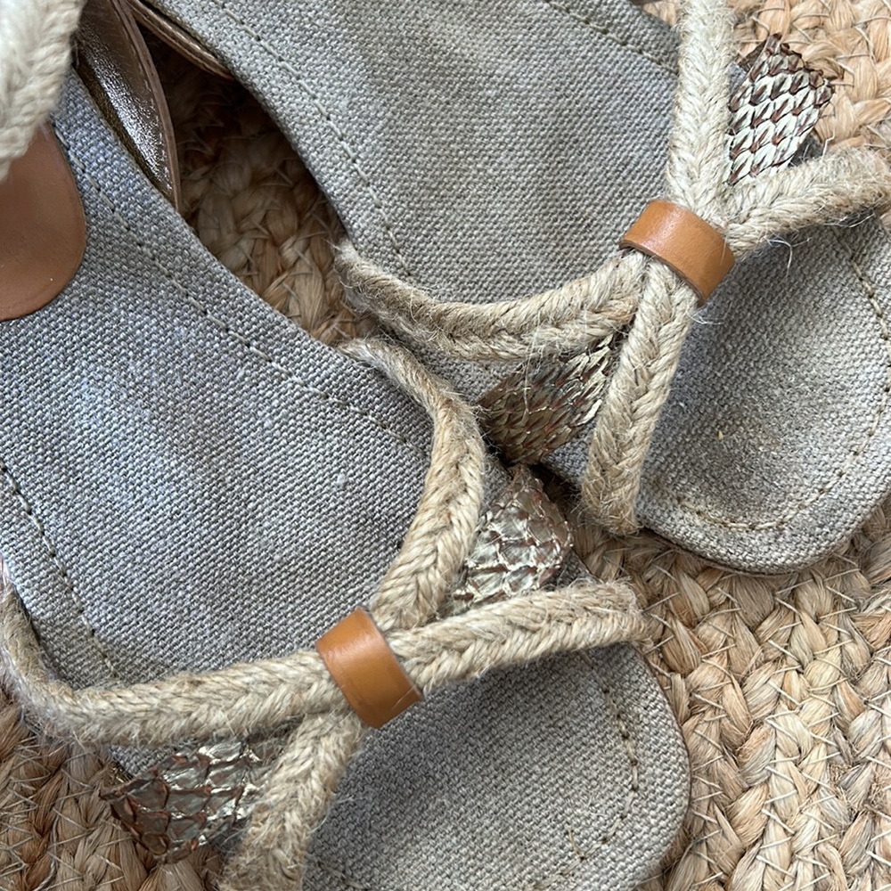 PRADA ROPE & WICKER SANDALS - Picture 4 of 8